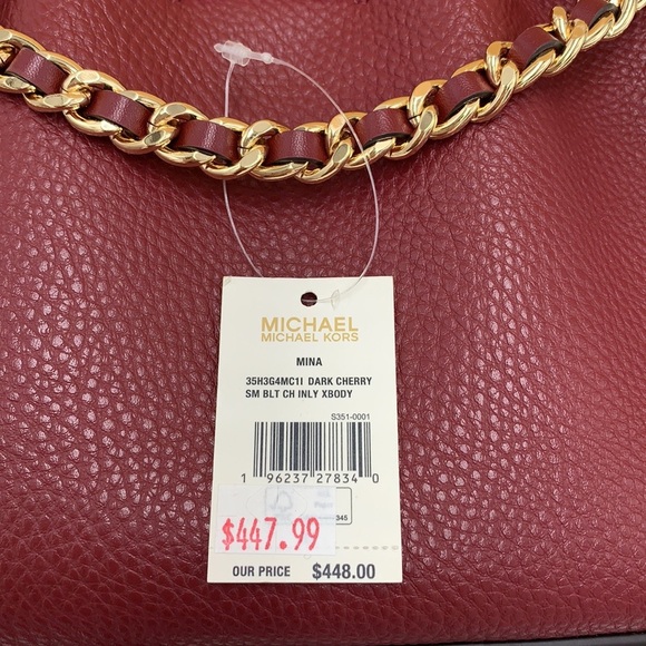 MICHAEL KORS MINA Small Belted
Chain Crossbody bag DARK CHERRY
COLOR - Picture 16 of 16